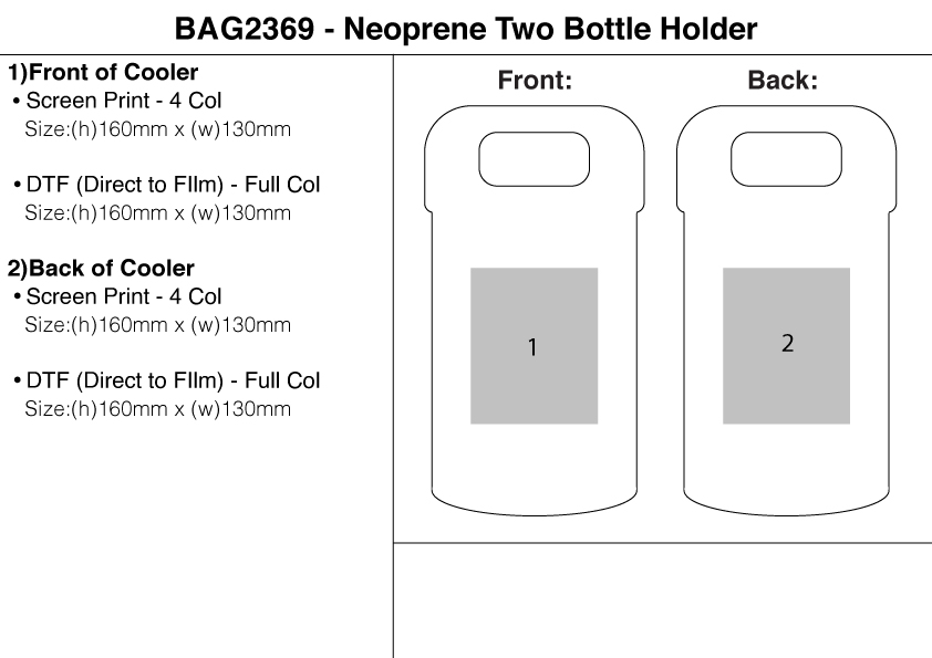 Neoprene Two Bottle Holder view