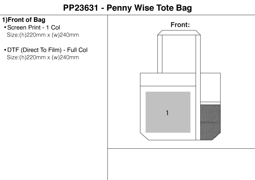 Penny Wise Tote Bag view