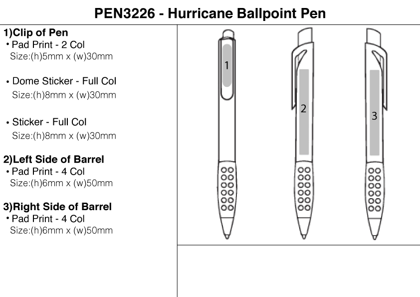 Hurricane Ballpoint Pen view