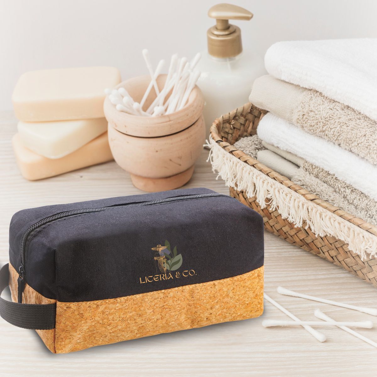 Rhodes Cork Toiletry Bag - 3