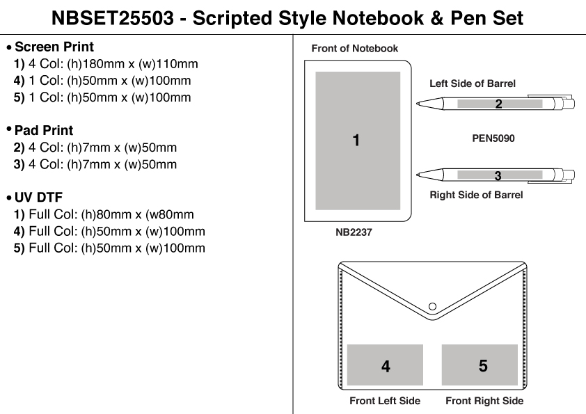 Scripted Style Notebook & Pen Set view