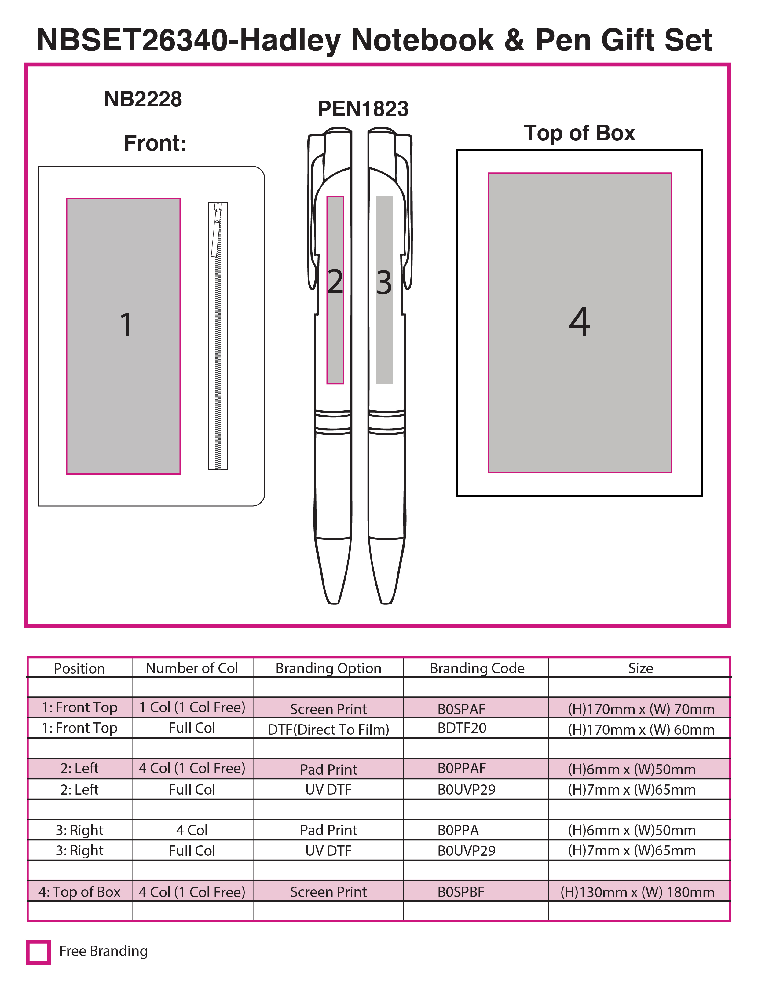 Hadley Notebook & Pen Gift Set view