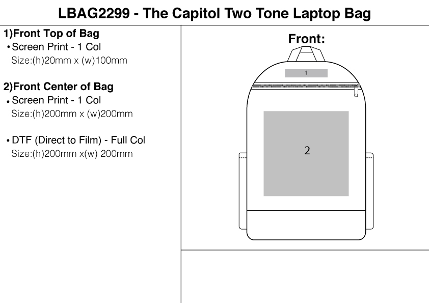 The Capitol Two Tone Laptop Bag view