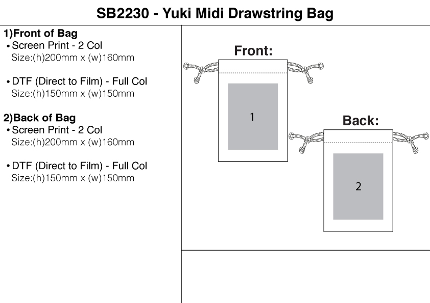Yuki Midi Drawstring Bag view