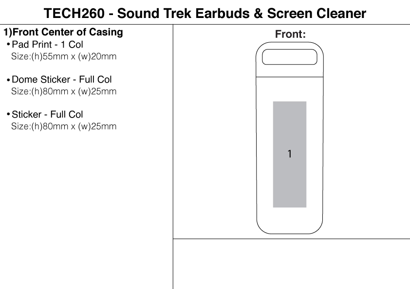Sound Trek Earbuds & Screen Cleaner view