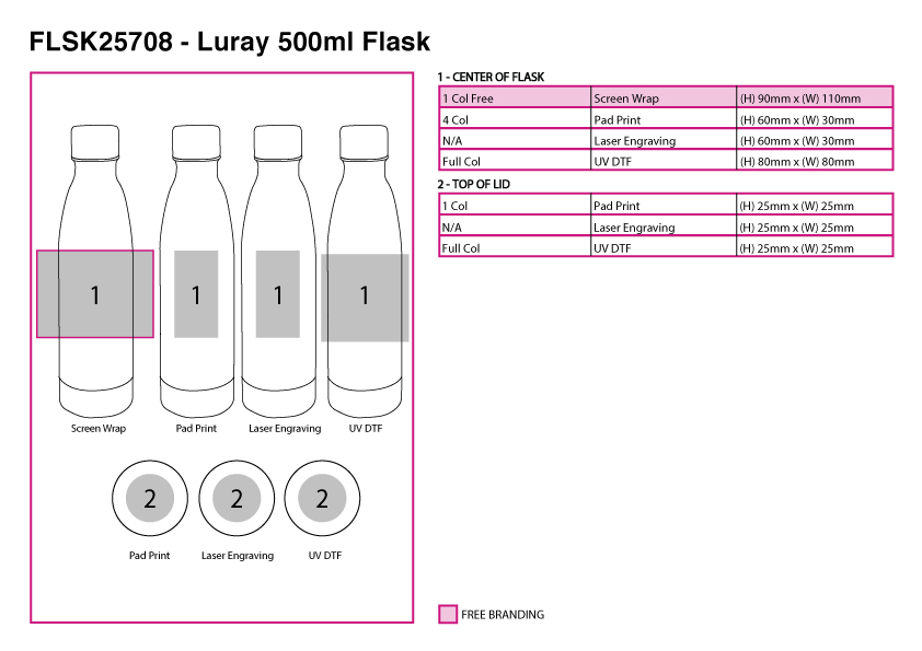Luray 500ml Flask view