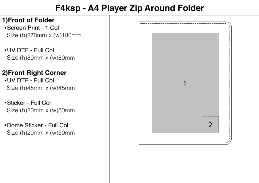 The Player Zip Around Folder+Pad view