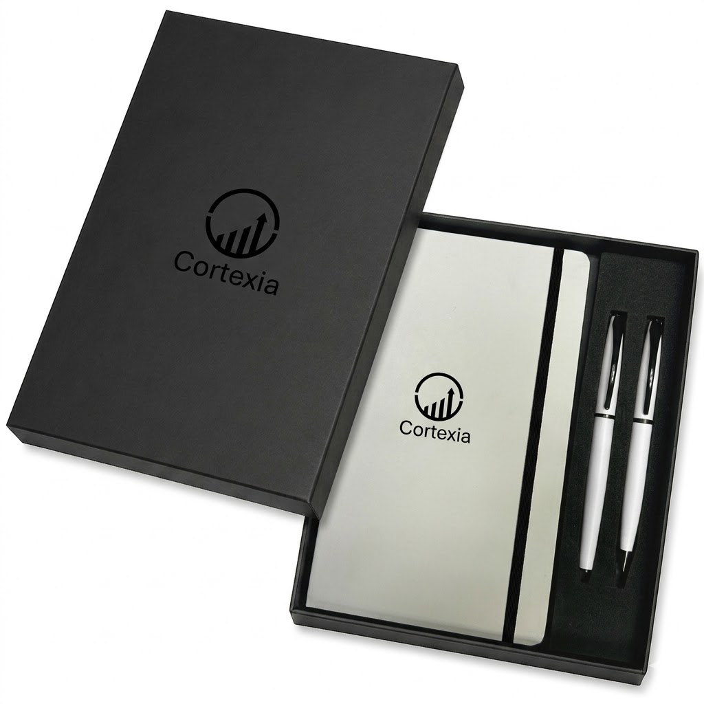 Obsidian Notebook & Twin Pen Gift Set - 10