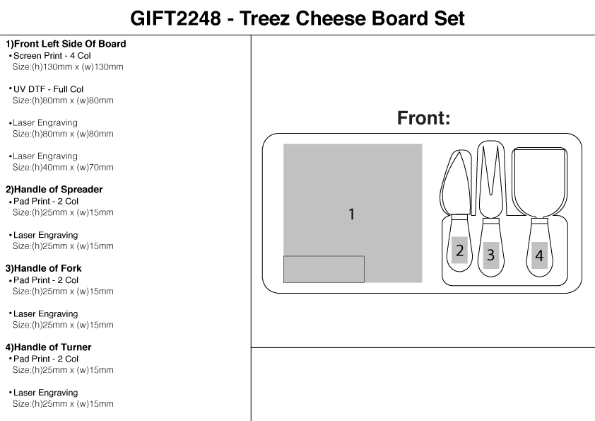 Treez Cheese Board Set view