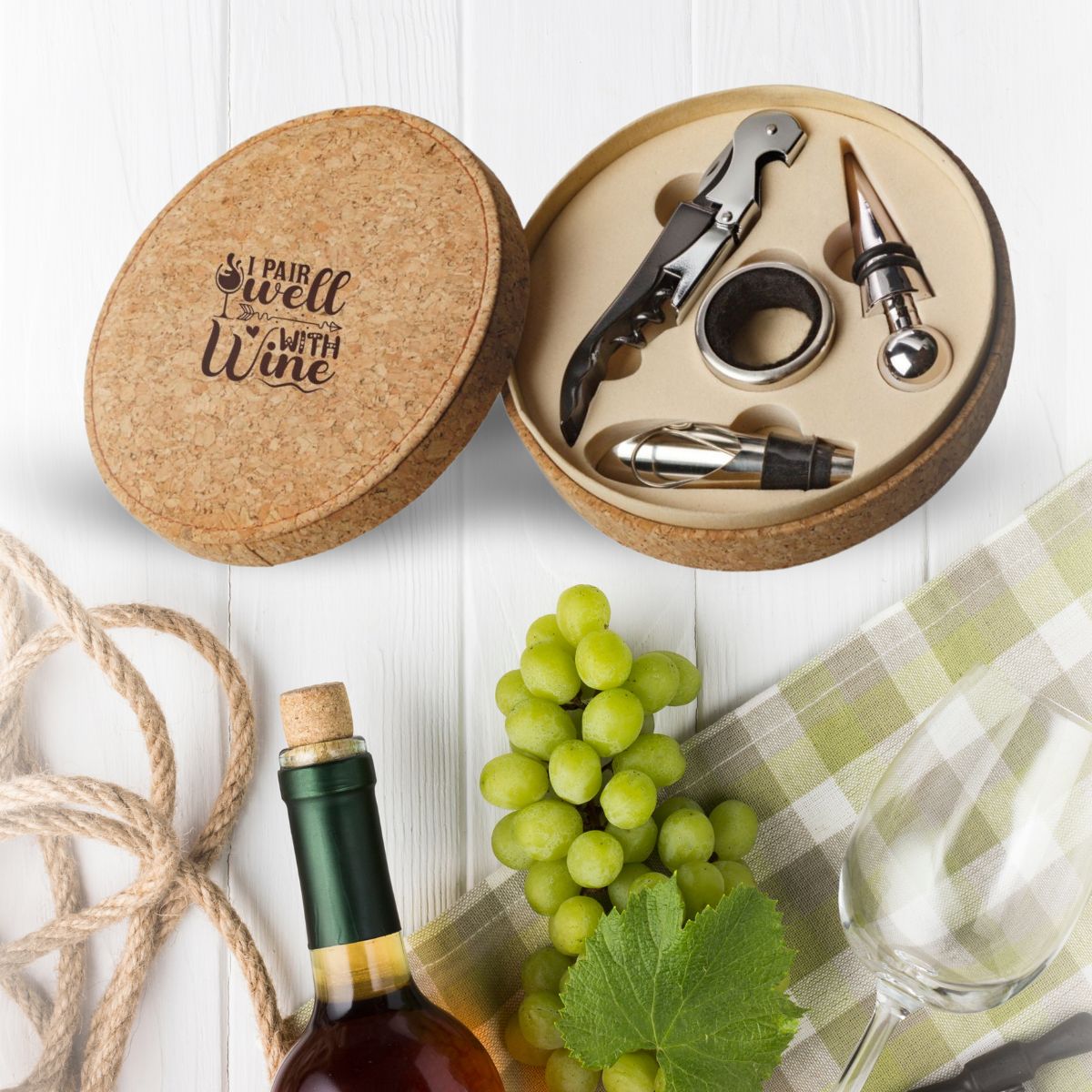 Moreto Cork Wine Giftset - 3