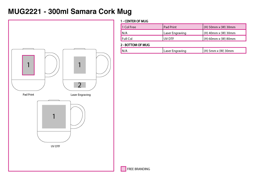 300ml Samara Cork Mug view