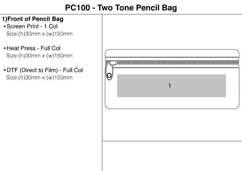 Two Tone Pencil Bag view