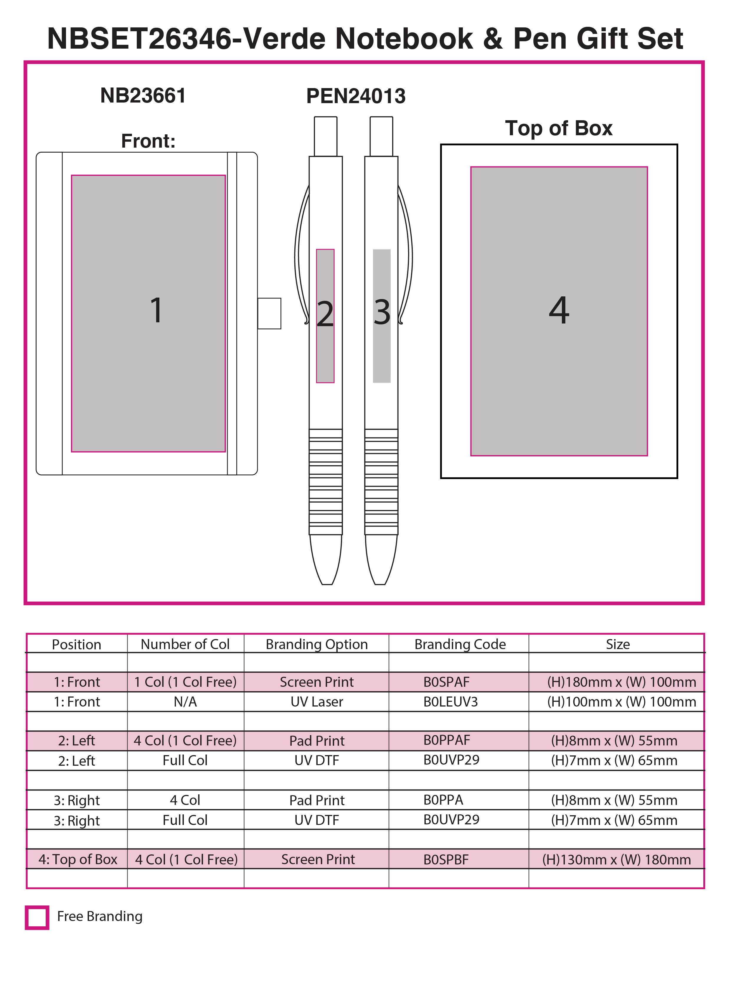 Verde Notebook & Pen Gift Set view