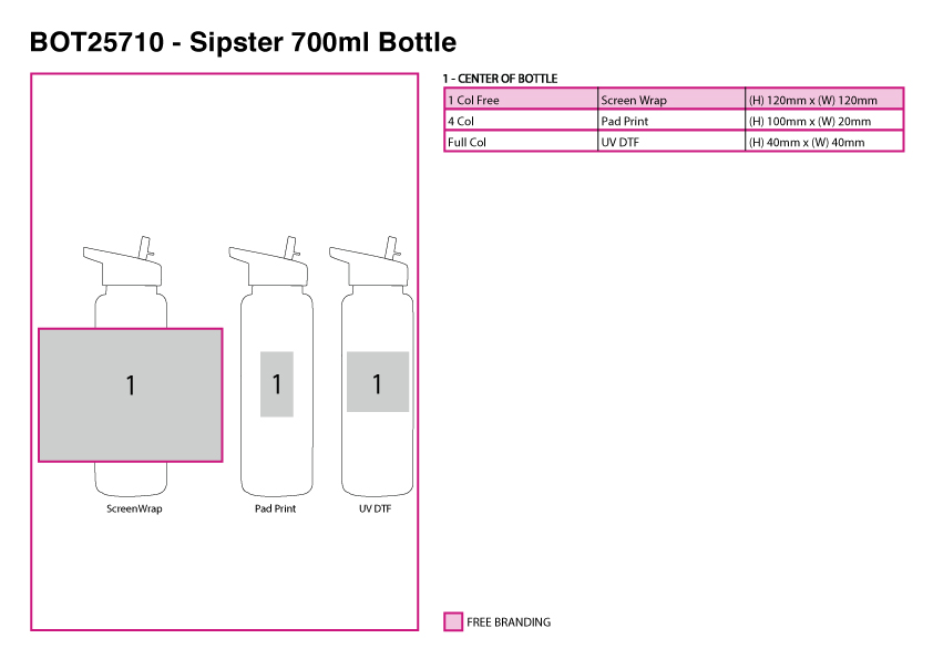 Sipster 700ml Bottle view