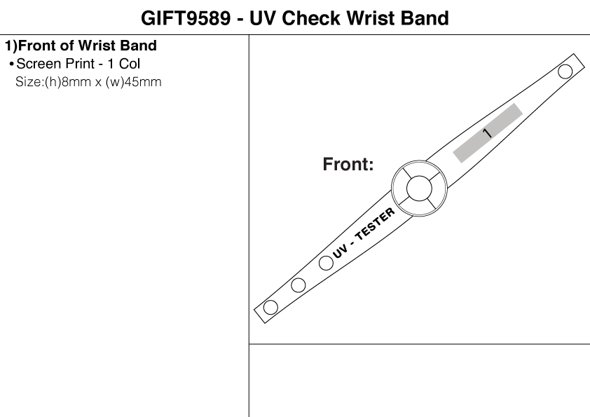 UV Check Wrist Band view