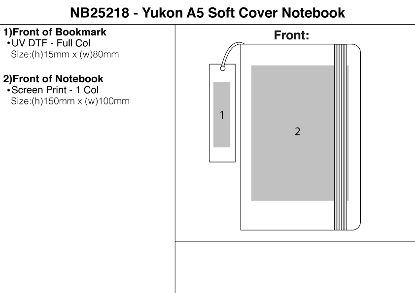 Yukon A5 Soft Cover Notebook view