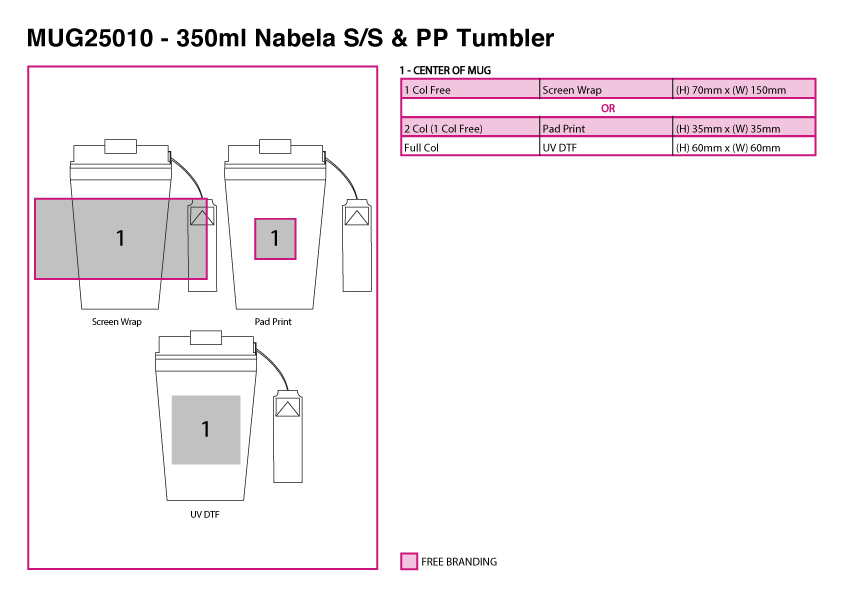 350ml Nabela S/S & PP Tumbler view