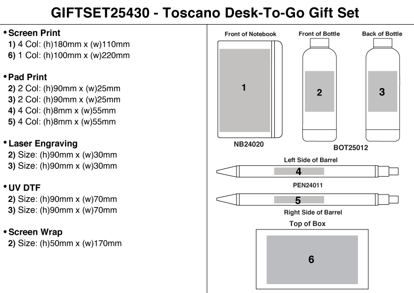 Toscano Desk To Go Gift Set view