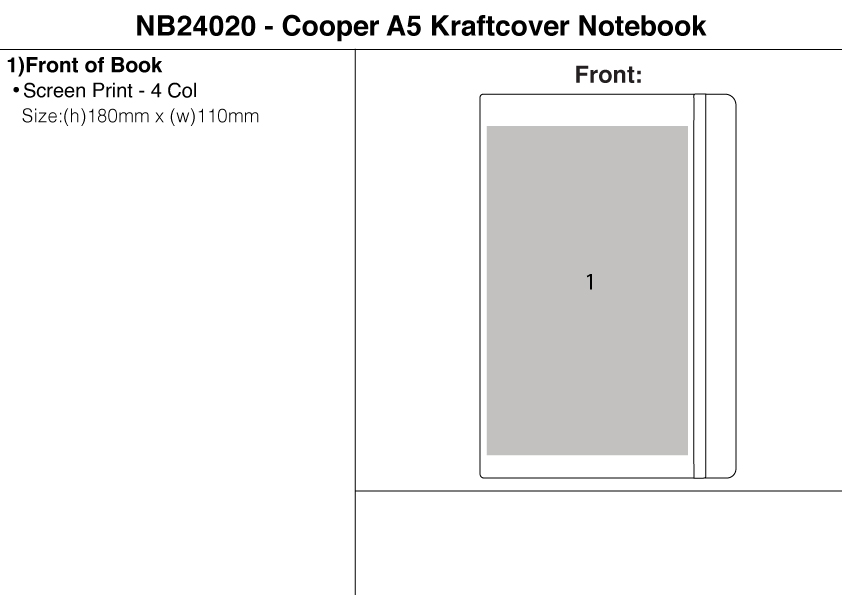 Cooper A5 Kraftcover Notebook view