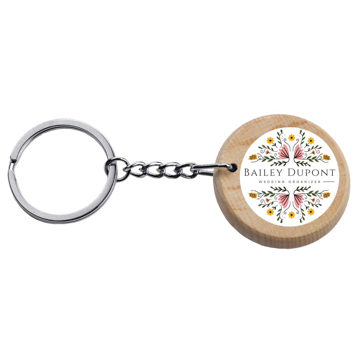 Round Wood Keyring image