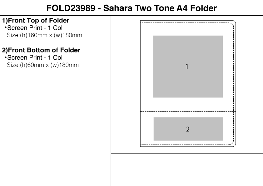 Sahara Two Tone  A4  Folder view