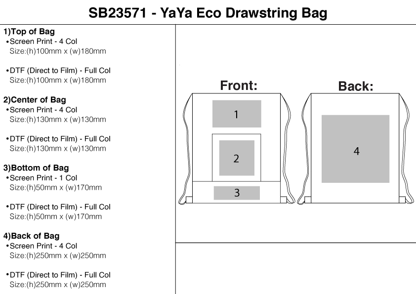 YaYa Eco Drawstring Bag view