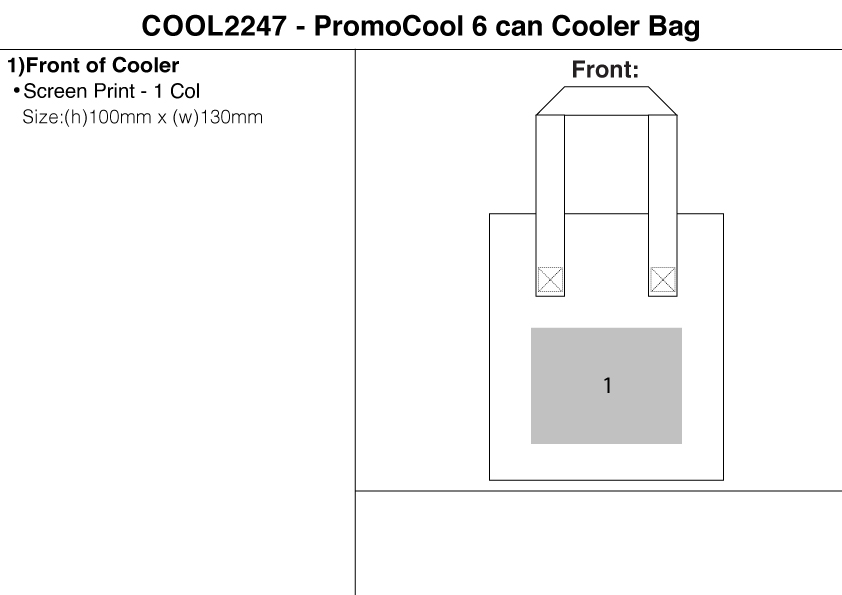 PromoCool 6 can Cooler Bag view