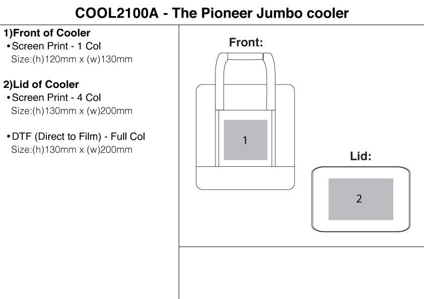 The Pioneer Jumbo cooler view