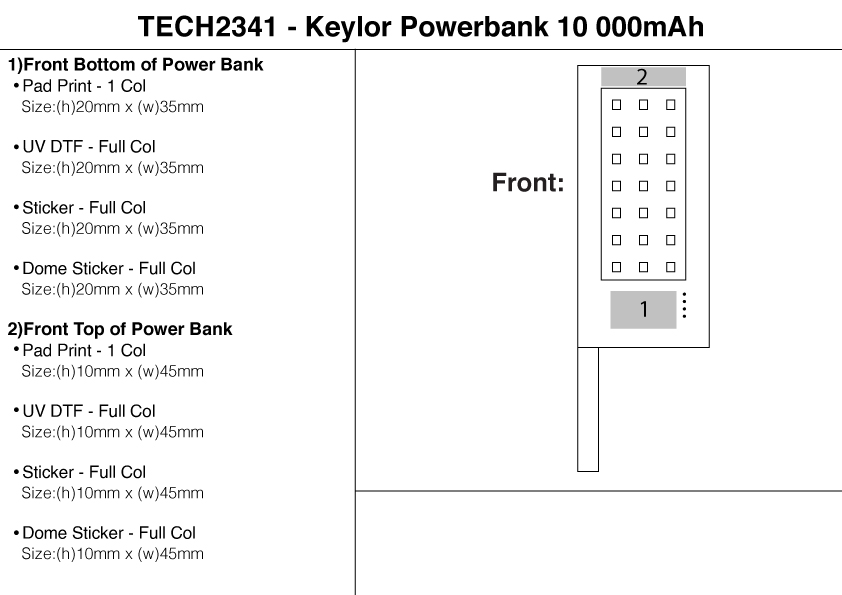 Keylor Powerbank 10 000mAh view