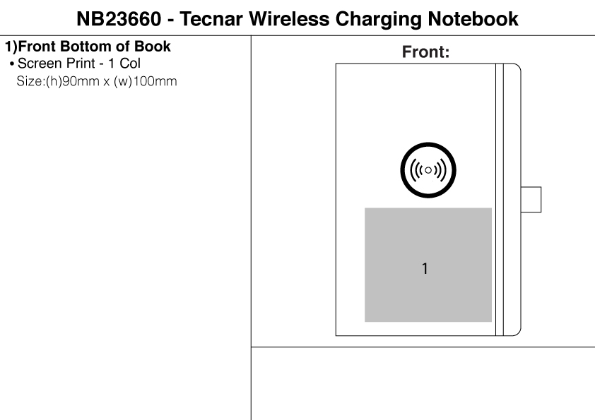 Tecnar Wireless Charging Notebook view