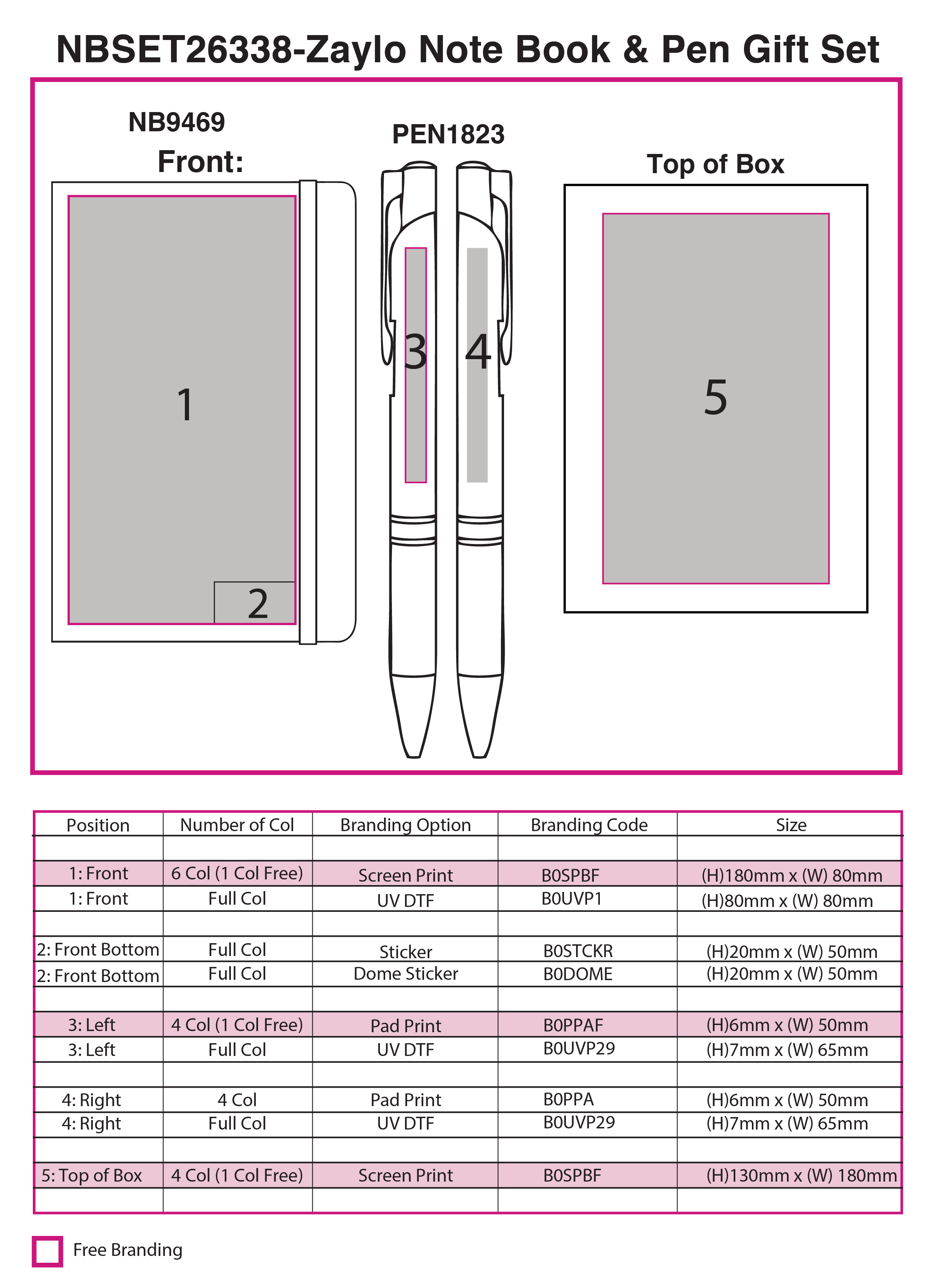 Zaylo Note Book & Pen Gift Set view