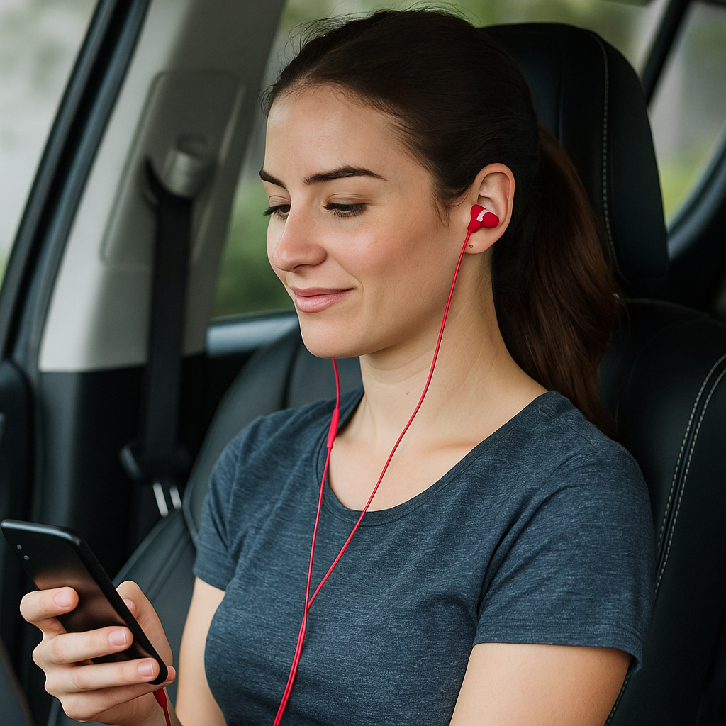 Earbud & Car Charger Set - 5