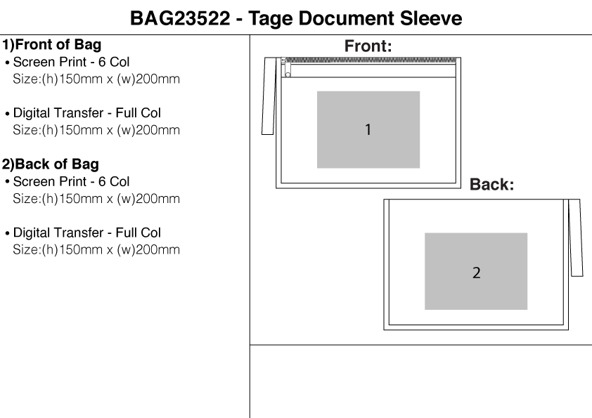 Tage Document Sleeve view