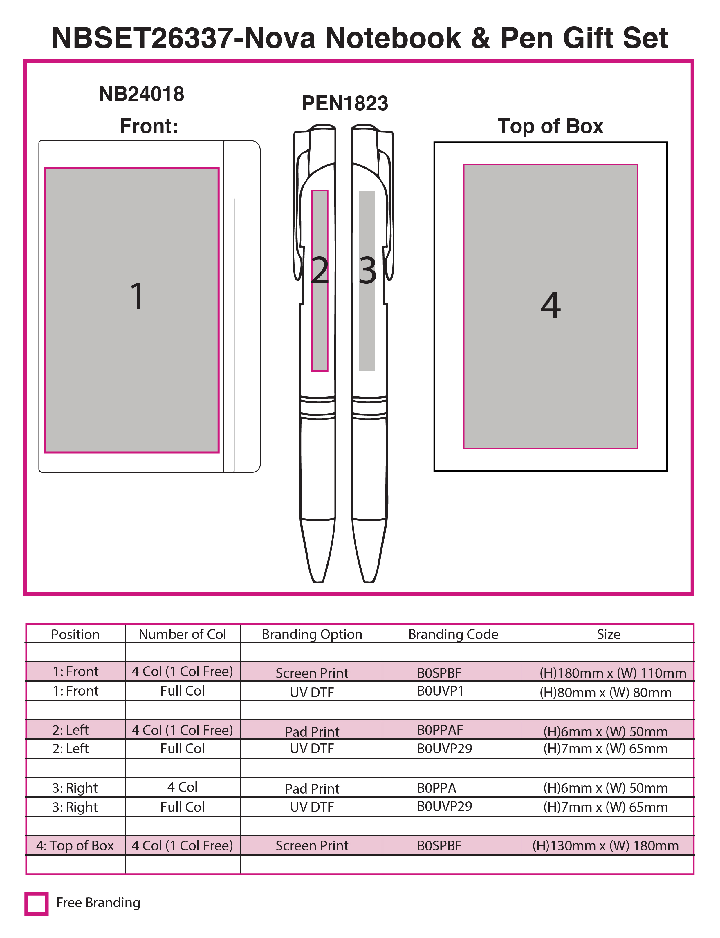 Nova Notebook & Pen Gift Set view