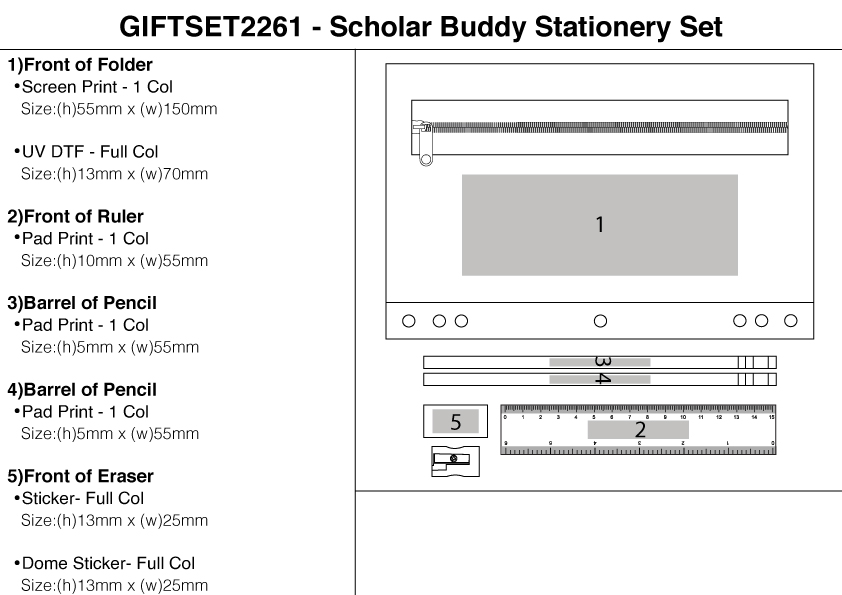 Scholar Buddy Stationery Set view