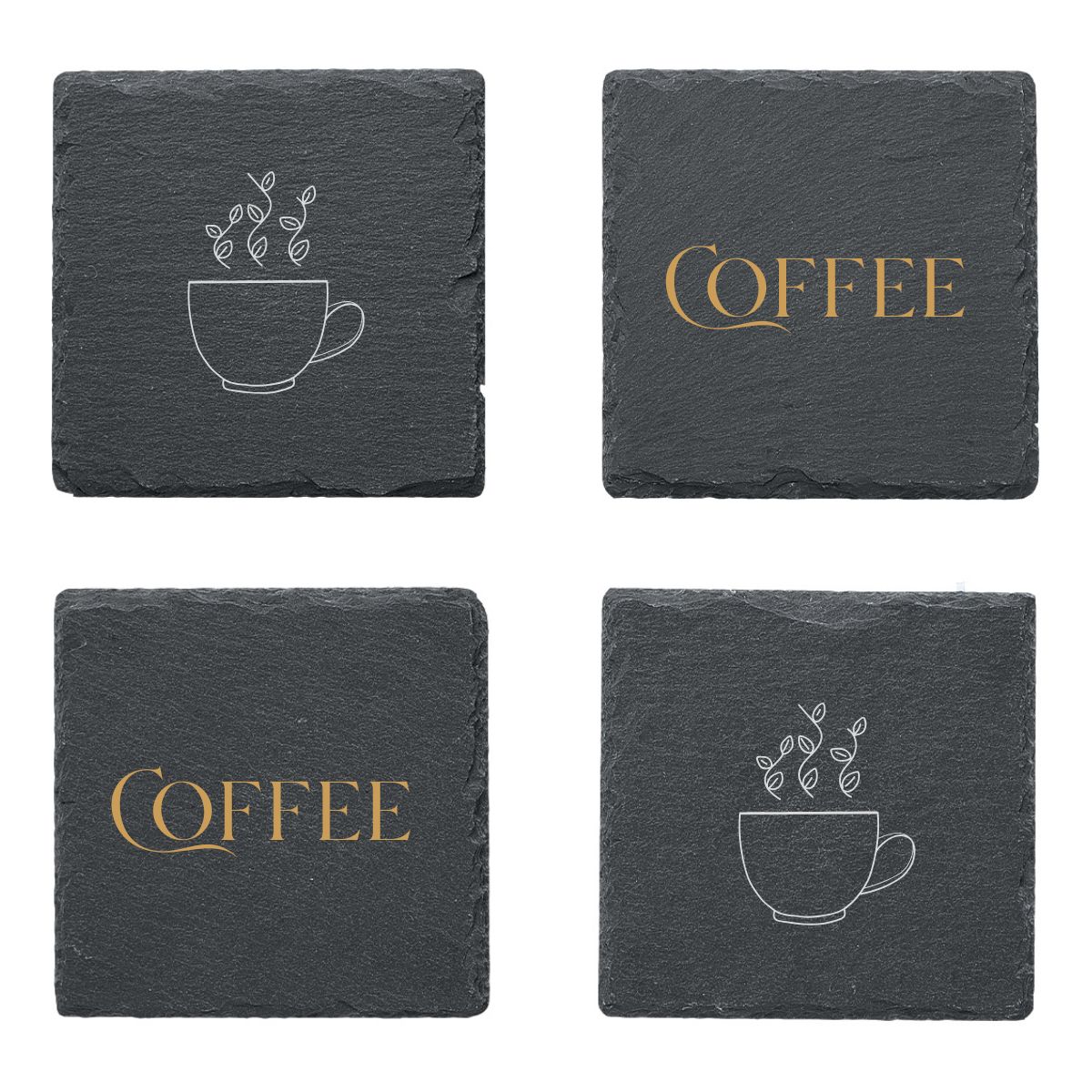 4 Piece Slate Coaster Set - 5