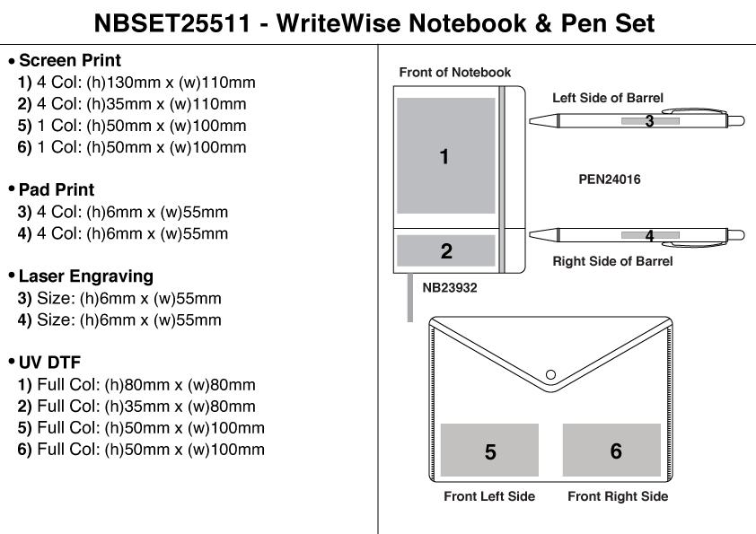 WriteWise Notebook & Pen Set view
