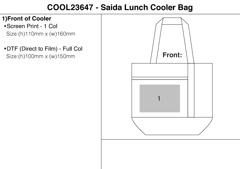 Saida Lunch Cooler Bag view