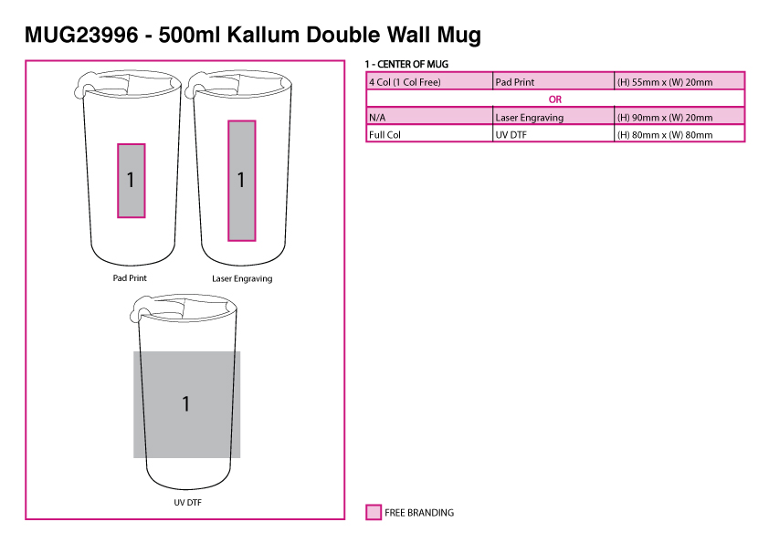 500ml Kallum Double Wall Mug view