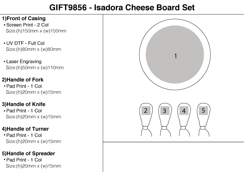 Isadora Cheese Board Set view