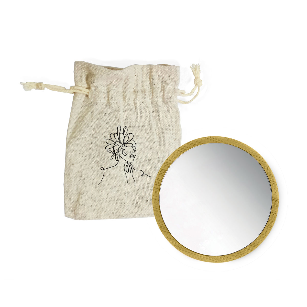 Bamboo Pocket Mirror image