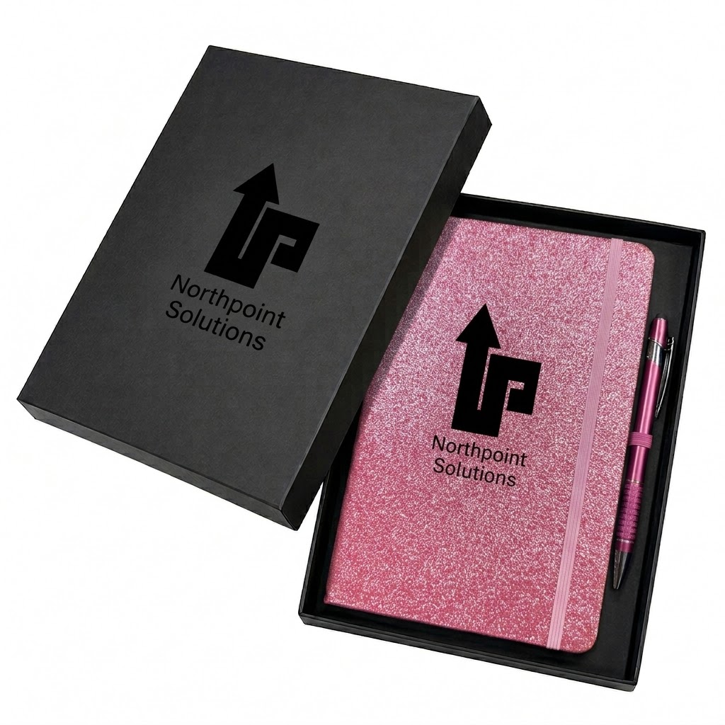 Shimmer Notebook & Pen Gift Set - 9