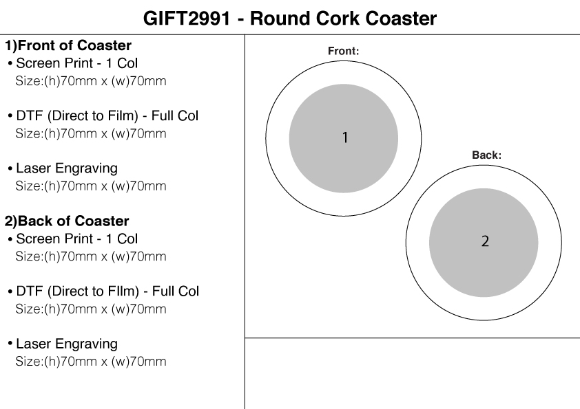 Round Cork Coaster view