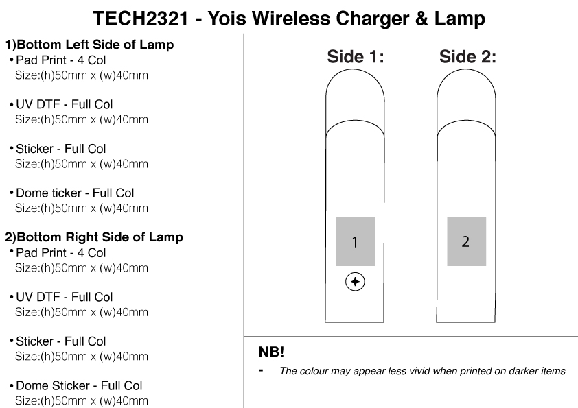 Yois Wireless Charger & Lamp view