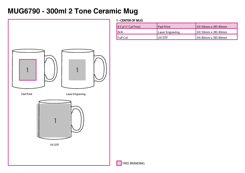 300ml 2 Tone Ceramic Mug view