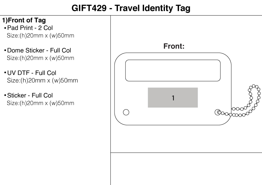 Travel Identity Tag view