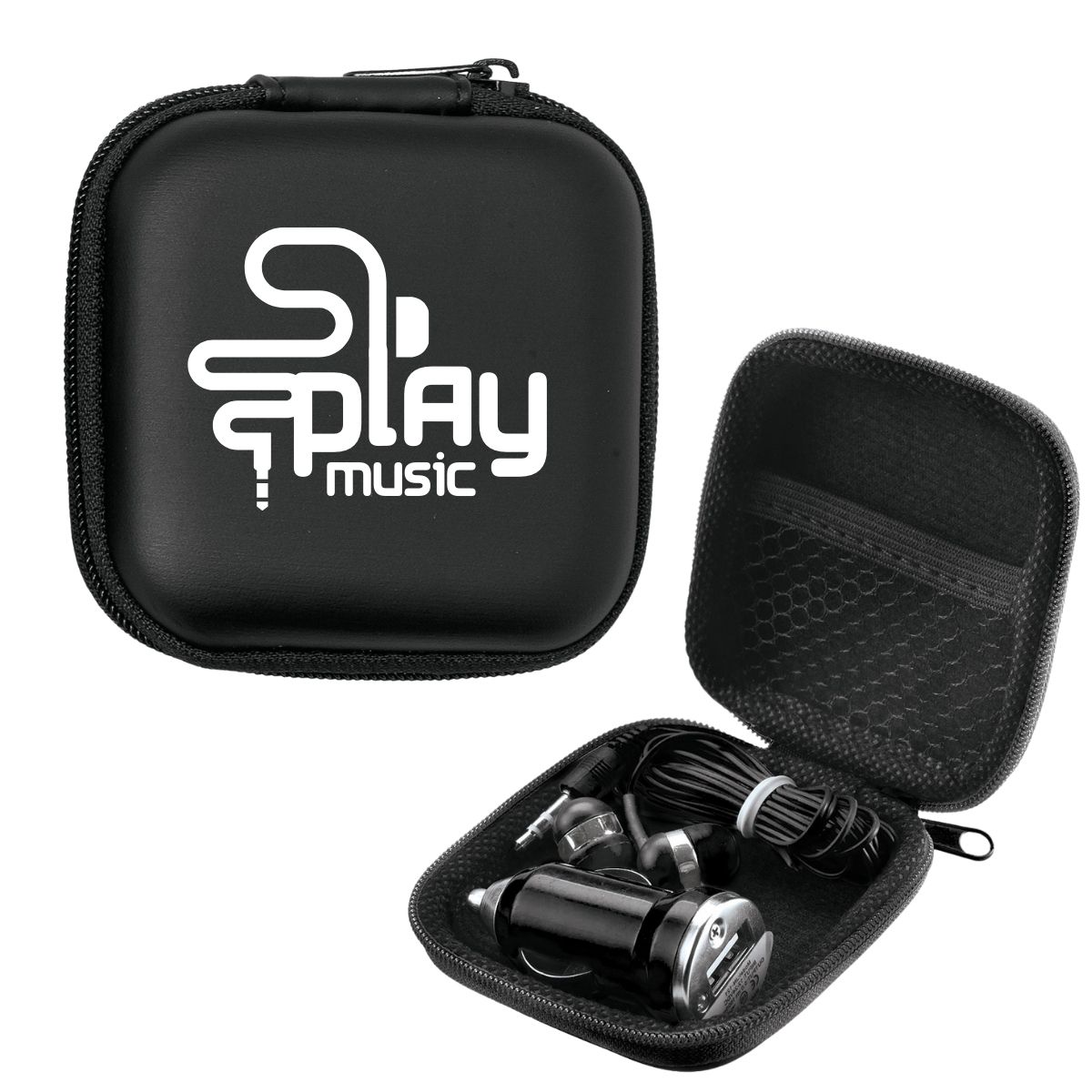 Earbud & Car Charger Set - 6