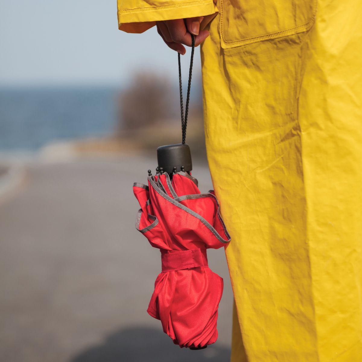 Reflective Piping Windproof Umbrella - 5