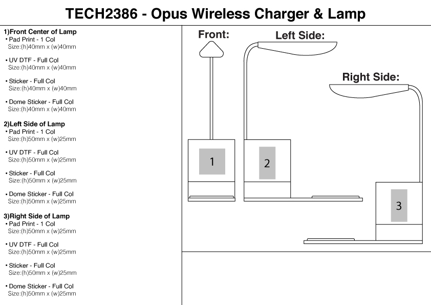 Opus Wireless Charger & Lamp view