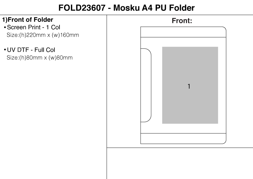 Mosku A4 PU Folder view
